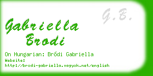 gabriella brodi business card